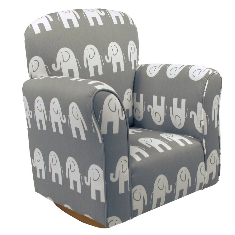 Starla Child Elephant Cotton Rocking Kids Chair